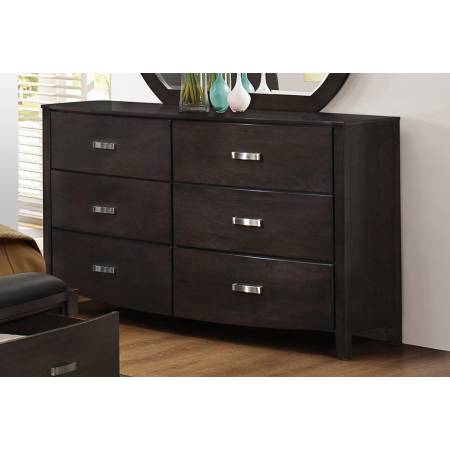 Lyric Upholstered Dresser - Brownish Grey
